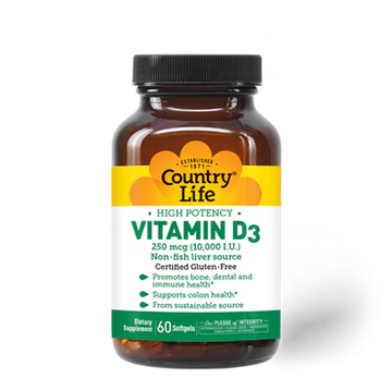 Country Life Vitamin D3 10,000 I.U.