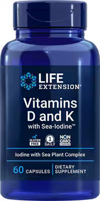 Life Extension Vitamins D and K with Sea Iodine