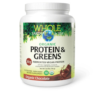 Natural Factors Whole Earth & Sea Protein and Greens Organic Chocolate