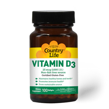 Country Life Vitamin D3 1,000 I.U.